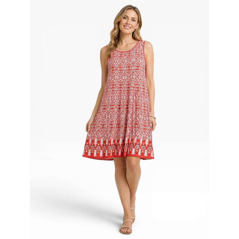 NWT Max Studio Sleeveless Printed Swing Dress XL